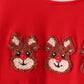 Red Reindeer French Knot Romper