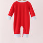 Red Reindeer French Knot Romper