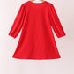 Red Reindeer French Knot Dress