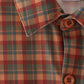 Brown Nativity Embroidery Button Down Shirt