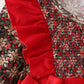 Red Floral Smocked Ruffle Dress