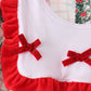 Red Velvet Ruffle jumpsuit
