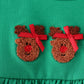 Green Reindeer French Knot Ruffle Pants Set