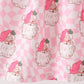 Pink Santa French Knot Ruffle Dress