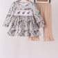 Hunting Deer Embroidery Ruffle Pants Set