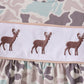 Hunting Deer Embroidery Ruffle Pants Set