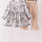Hunting Deer Embroidery Ruffle Pants Set