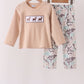 Hunting Deer Embroidery Pants Set