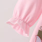 Pink Christmas Embroidery Bloomer Set