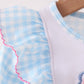 Blue Castle Embroidery Ruffle Bubble