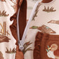 Brown Duck Embroidery Ruffle Romper