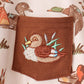 Brown Duck Embroidery Romper