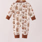 Brown Duck Embroidery Romper