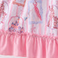 Pink Character Ruffle Bamboo Dress