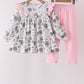Pink Farm Ruffle Pants Set