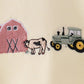 Navy&yellow farm embroidery bubble