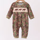 Camouflage Moose Embroidery Romper