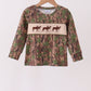 Camouflage Moose Embroidery Top