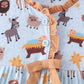 Blue Nativity Ruffle Bamboo Dress