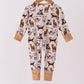Oh Holy Night Ruffle Zip Bamboo Romper