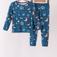 Navy Nativity Bamboo Pants Set