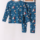 Navy Nativity Bamboo Pants Set