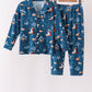 Navy Nativity Bamboo Pajama Set