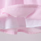 Pink stripe bunny bow embroidery bloomer set