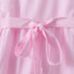 Pink stripe tiered maxi dress