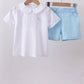 Peter pan collar shorts set