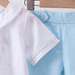 Peter pan collar shorts set