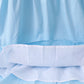 Blue smocked ruffle tiered dress