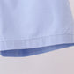 Blue plaid peter pan collar shorts set