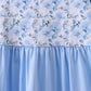 Blue floral ruffle dress