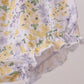 Mustard floral bunny embroidery bloomer set