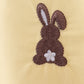 Beige bunny embroidery button down shirt