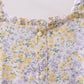 Floral print puff sleeve tiered dress