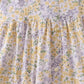 Floral print puff sleeve tiered dress