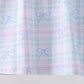 Blue plaid bow floral pants set