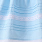 Blue cross embroidery lace pants set