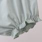 Sage strawberry embroidery ruffle gingham bloomer set