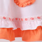 Sage strawberry embroidery ruffle dress