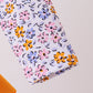 Mustard floral print ruffle rashguard