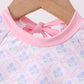 Pink floral print ruffle rashguard