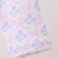 Pink floral print ruffle rashguard