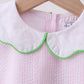 Pink stripe watermelon embroidery seersucker bloomer set