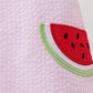 Pink stripe watermelon embroidery seersucker bloomer set