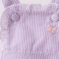 Purple seersucker butterfly embroidery ruffle bubble