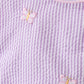 Purple seersucker butterfly embroidery shorts set