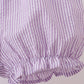 Purple seersucker butterfly embroidery shorts set